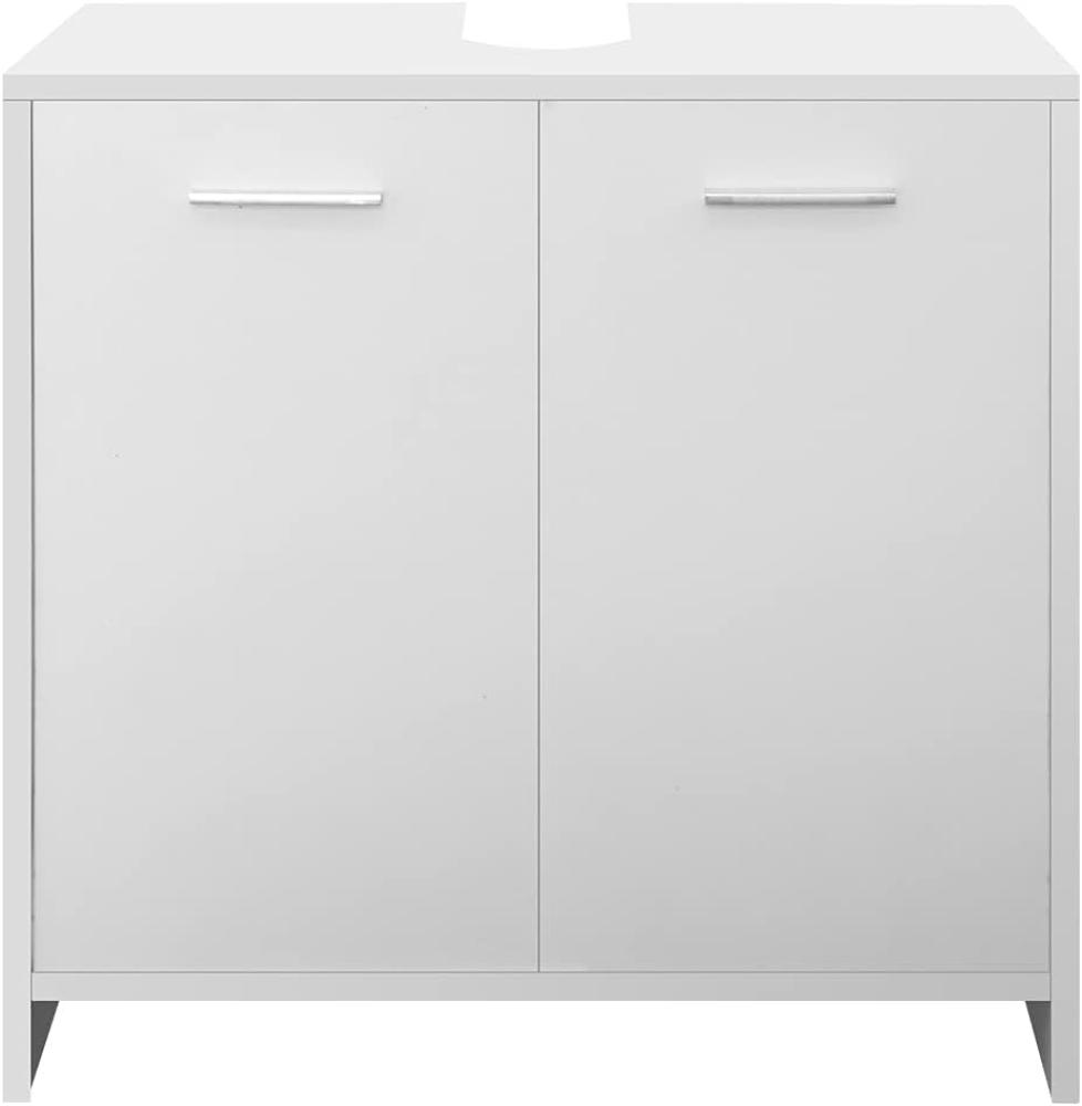 Waschbeckenunterschrank Weiß 58x60x33 cm aus MDF ML-Design Bild 1