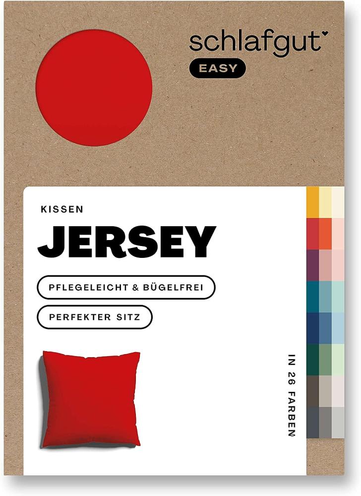 Schlafgut Kissenbezug EASY Jersey | Kissenbezug einzeln 80x80 cm | red-deep Bild 1