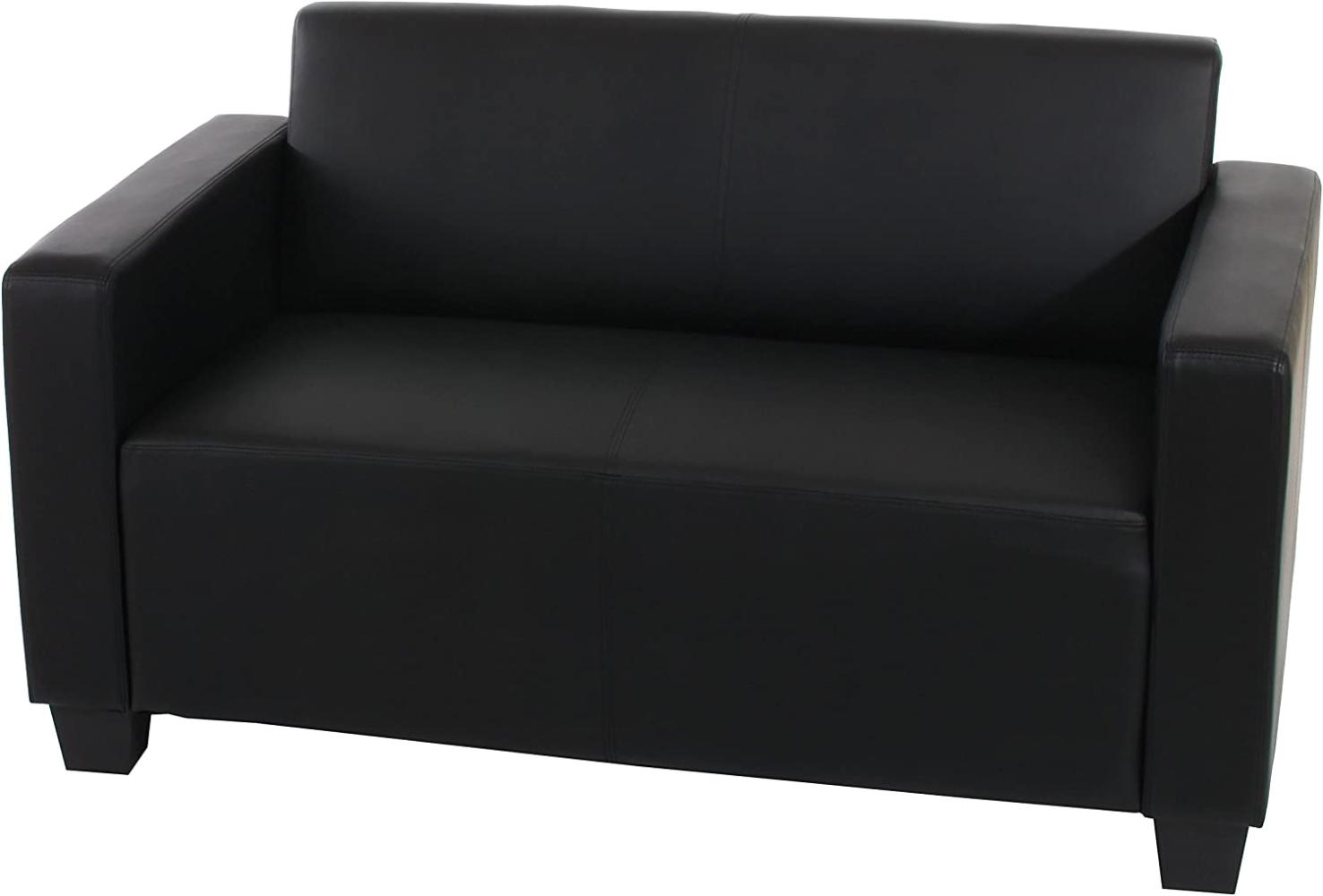 Modular 2er Sofa Couch Lyon Loungesofa Kunstleder 136cm ~ schwarz Bild 1