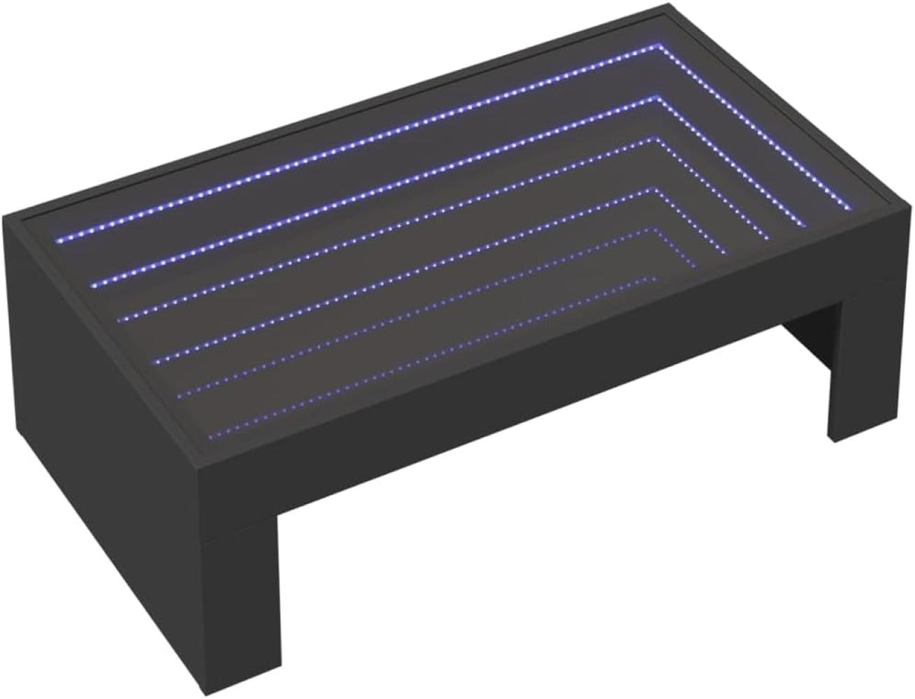 Couchtisch mit Infinity-LED Schwarz 90x50x30 cm 847617 Bild 1