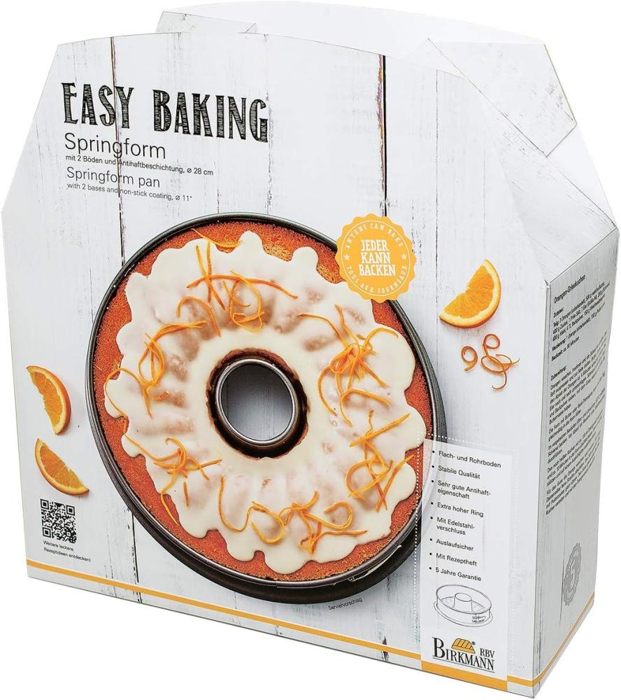 Birkmann Easy Baking Springform mit Zwei Böden, Spring Form, Kuchenform, Servierboden, Anithaft, 28 cm, 881051 Bild 1