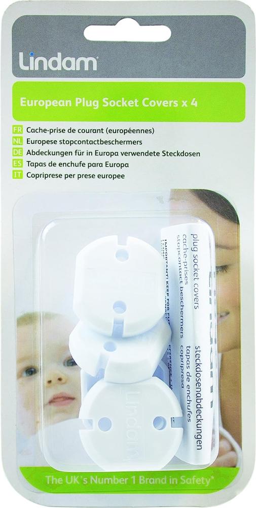 Lindam 4x Kindersicherungen für Steckdosen - Steckertyp F (Schuko Stecker) Bild 1