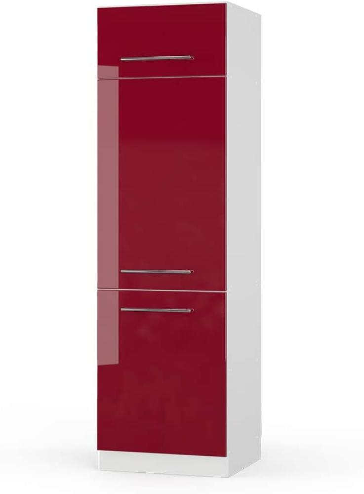 Vicco Küchenschrank Hängeschrank Unterschrank Küchenzeile Hochglanz Fame-Line (Bordeaux Hochglanz, Kühlumbauschrank 60 cm) Bild 1