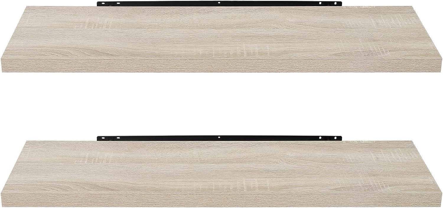 EUGAD Wandregal Wandboard 2er Set Hängeregal Holz Board Modern Sonoma Eiche 100x22,9x3,8cm 0041QJ-2 Bild 1