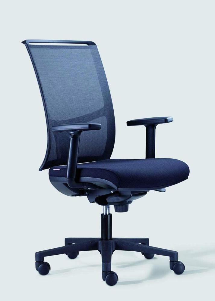 Bisley Bürodrehstuhl ZED netzbespannte Rückenlehne gepolsterter Sitz Kunststofffußkreuz Bild 1
