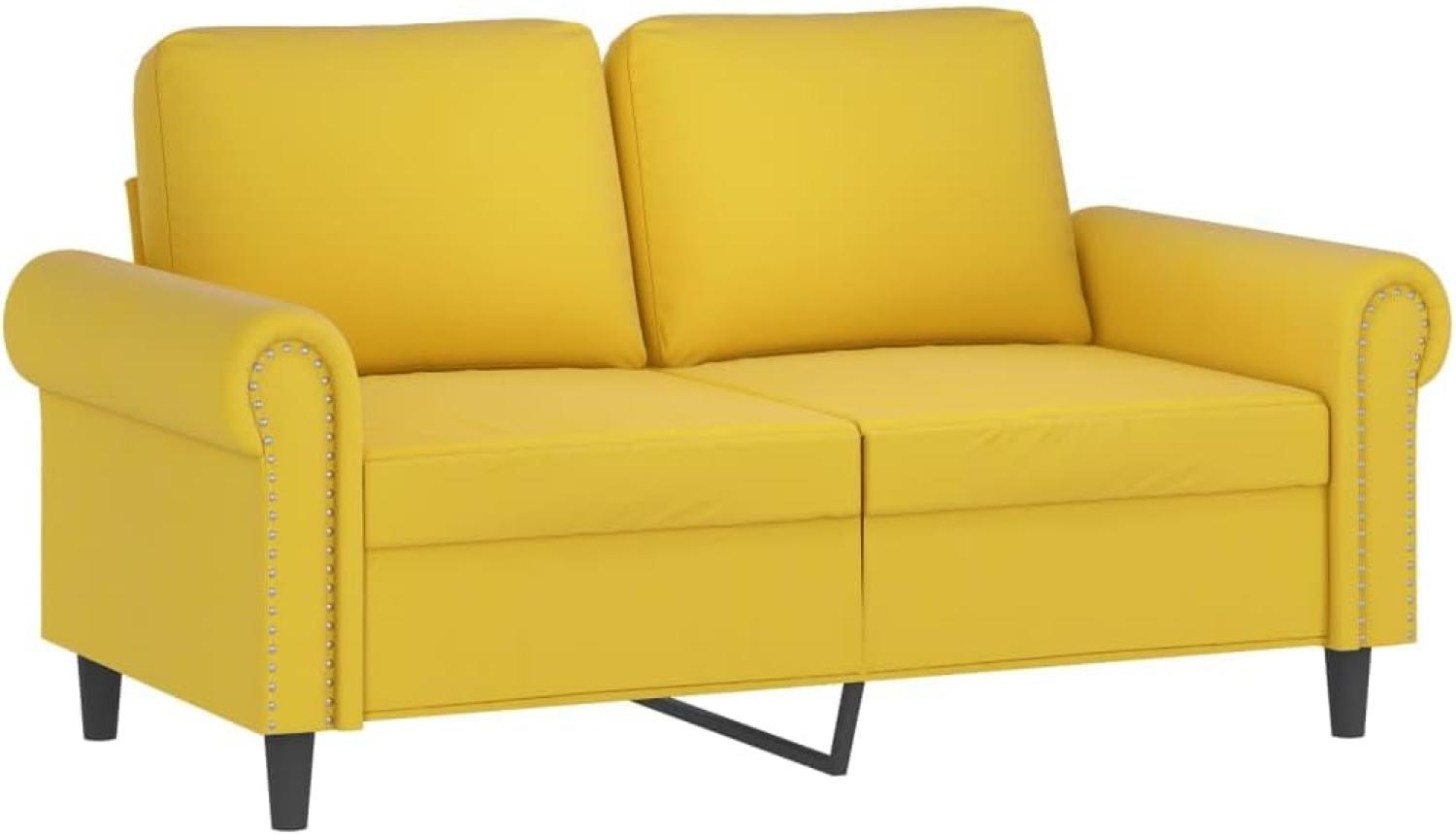 2-Sitzer-Sofa Gelb 120 cm Samt (Farbe: Gelb) Bild 1
