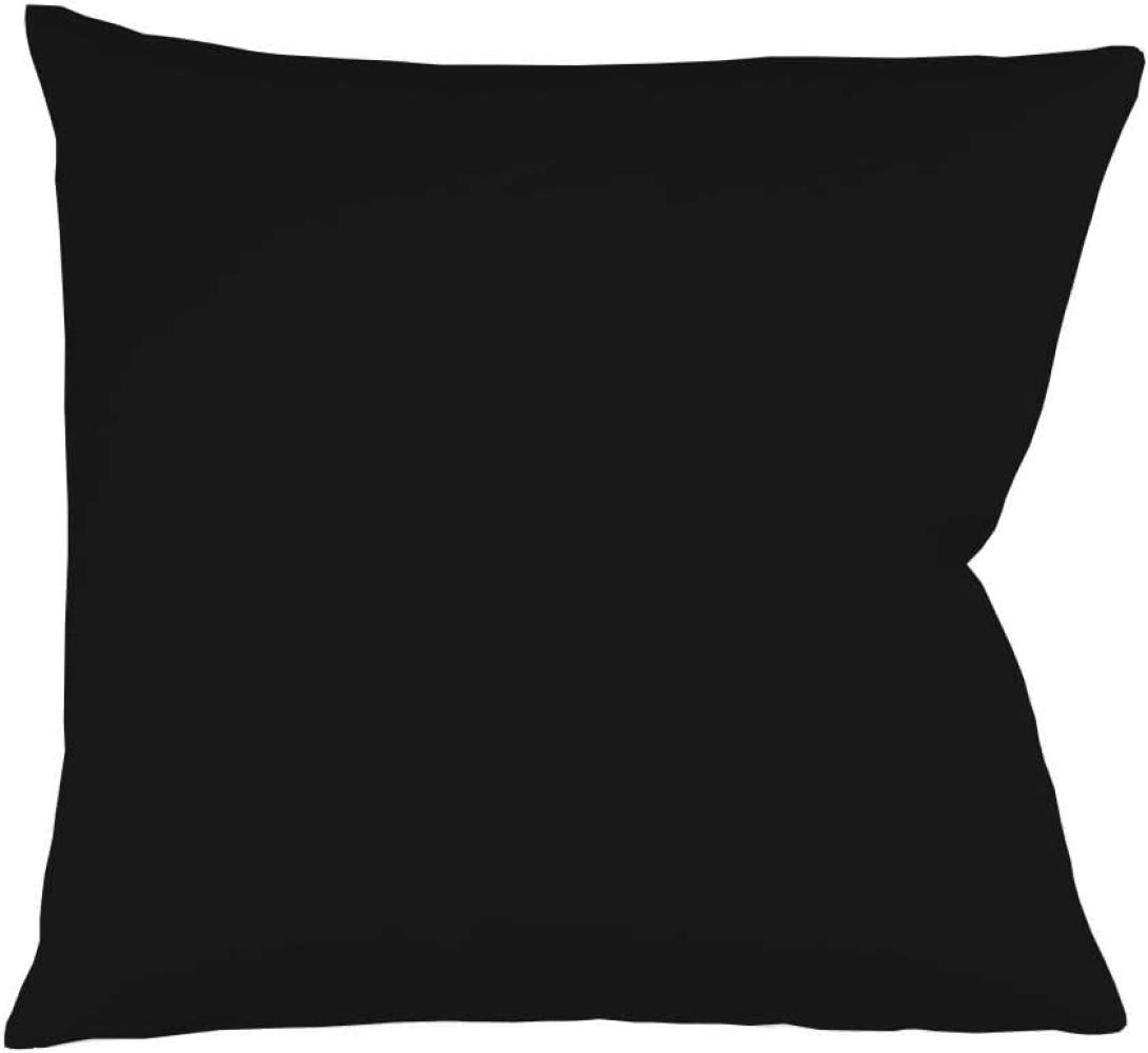 Fleuresse Mako-Satin-Kissenbezug uni colours schwarz 941 50 x 50 cm Bild 1