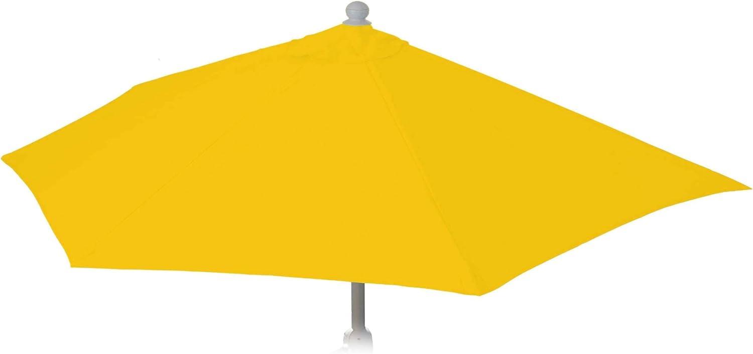 Ersatz-Bezug für Sonnenschirm halbrund Parla, Sonnenschirmbezug Ersatzbezug, 270cm Stoff/Textil UV 50+ 3kg ~ gelb Bild 1