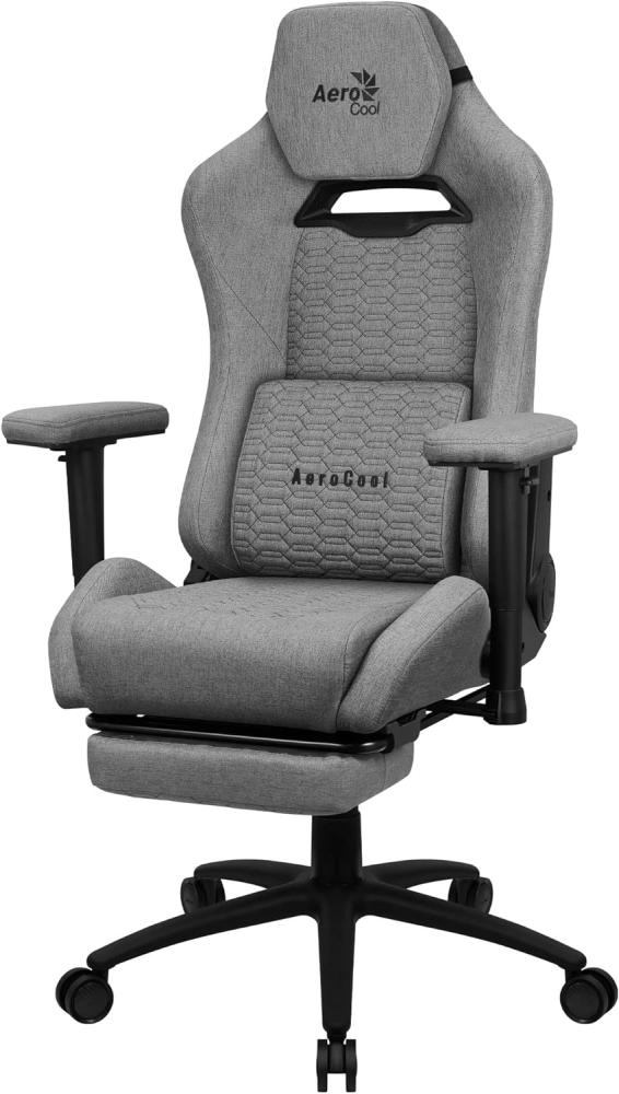 Aerocool ROYALASHGR, Premium Ergonomischer Gaming-Stuhl, Bein, Aeroweave-Technologie, Grau Bild 1