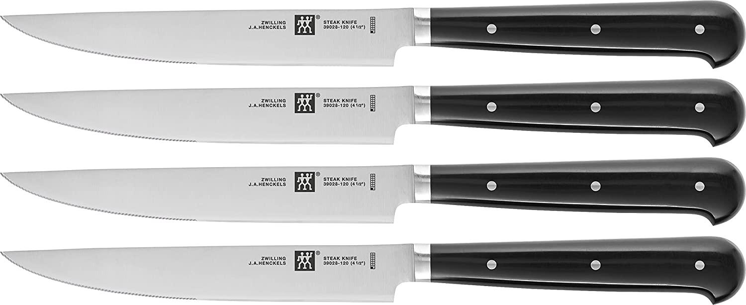 Zwilling Steakset mit Welle, 4 TLG, Edelstahl, Schwarz-Silber, 1 x 1 x 1 cm, 4-Einheiten Bild 1