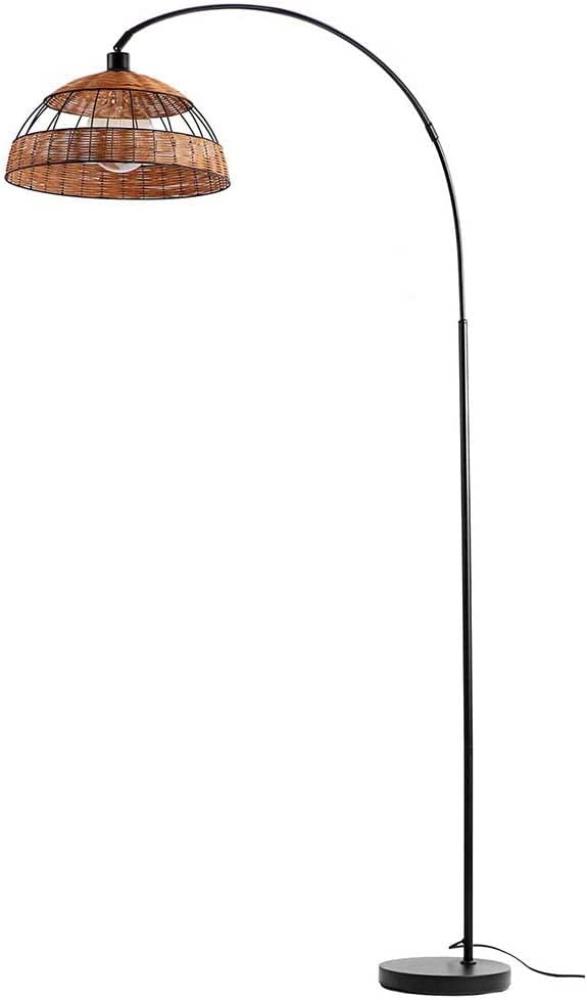 Stehleuchte, Gitter-/Rattan-Design, Höhenverstellbar, H 193 cm Bild 1