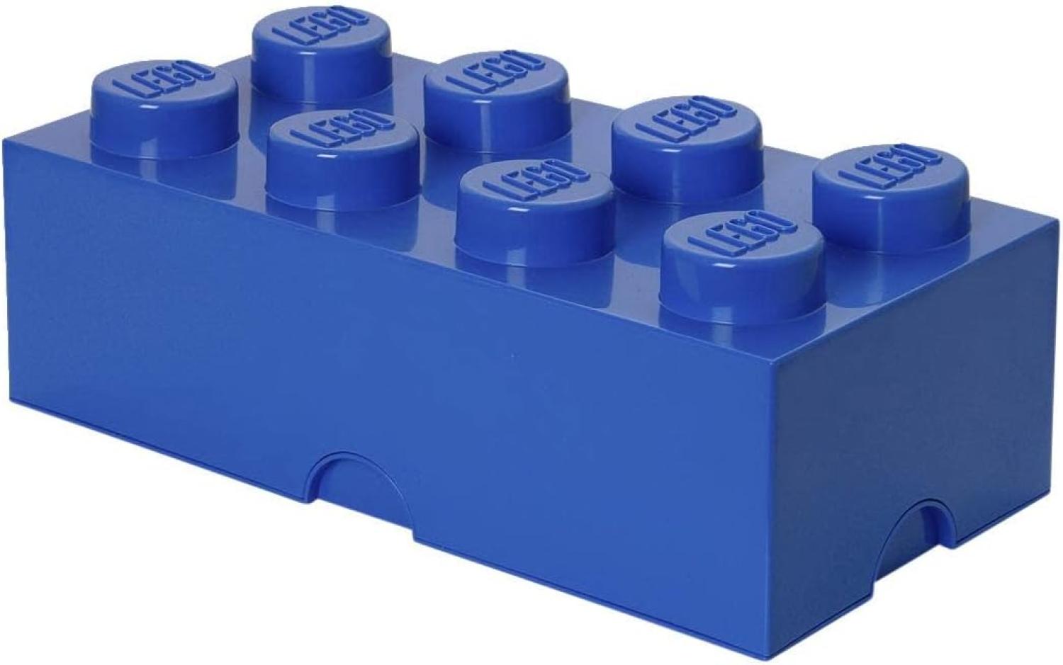 LEGO Aufbewahrungsstein, 8 Noppen, Stapelbare Aufbewahrungsbox, 12 l, blau Bild 1