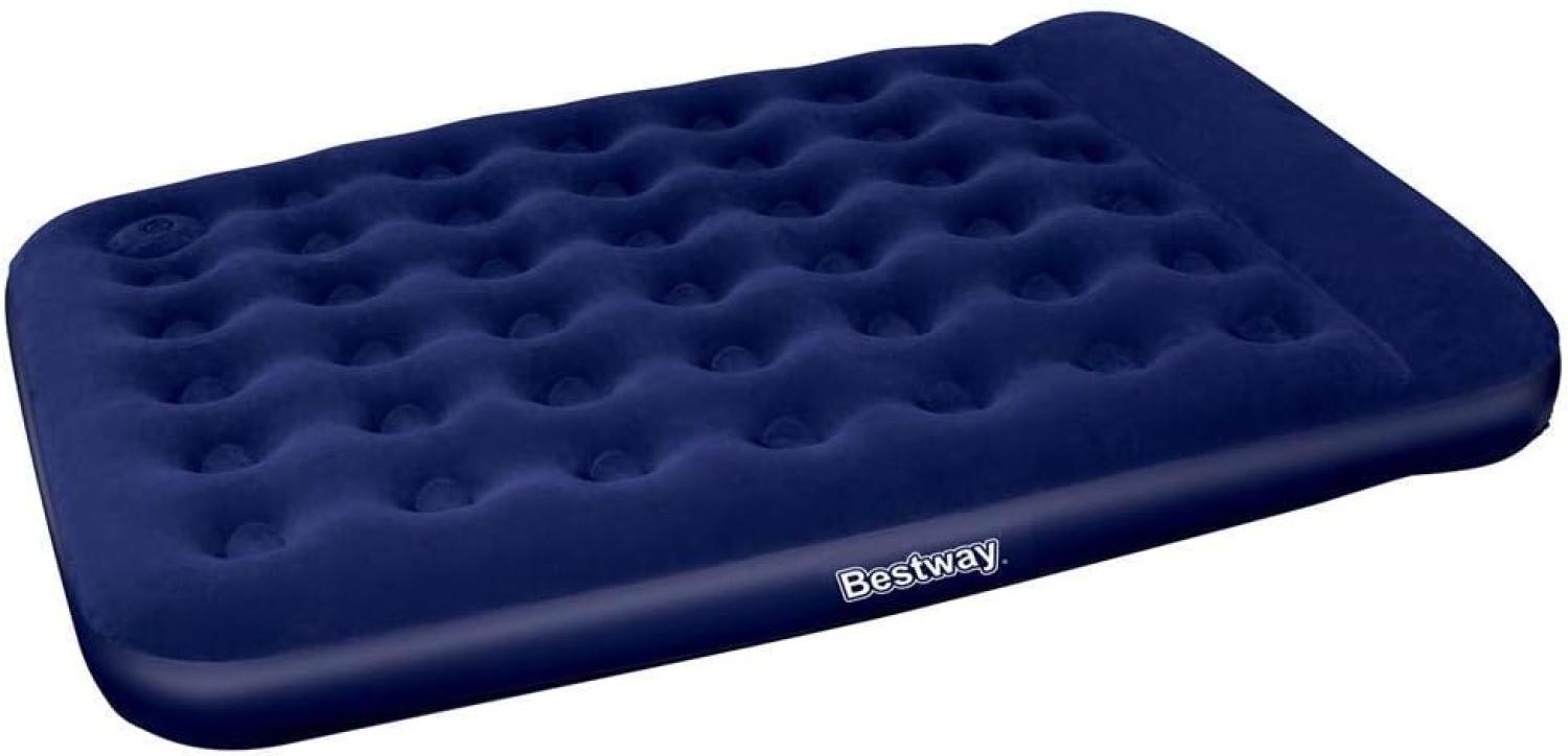 Bestway Luftbett Eingebaute Fußpumpe Aufblasbar Beflockt 203×152×28 cm Bild 1