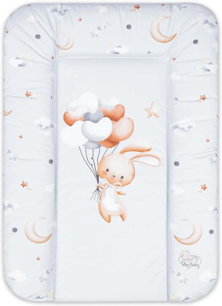 Wickelauflage Wickelkommode Auflage Baby 70 x 50 cm - Wickelmatte Wickeltischauflage Wasserfest Wickelunterlage Weich Kaninchen Bild 1