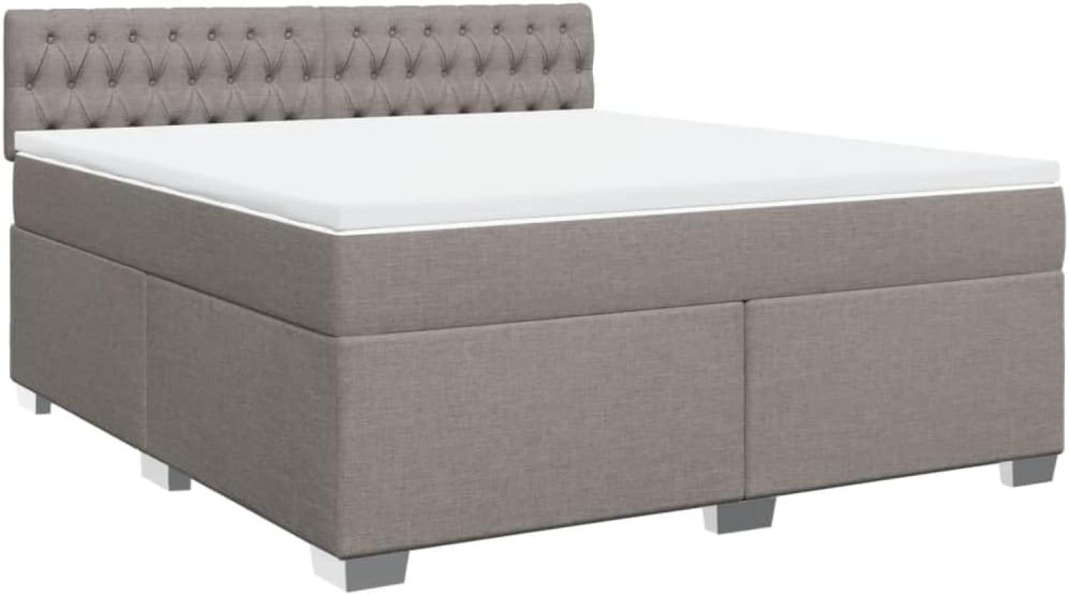 Boxspringbett mit Matratze Taupe 180x200 cm Stoff 3288278 Bild 1