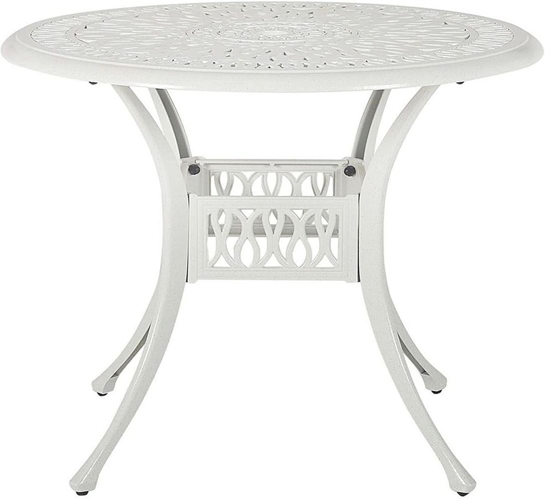 Gartentisch weiß Aluminium ⌀ 90 cm ANCONA Bild 1