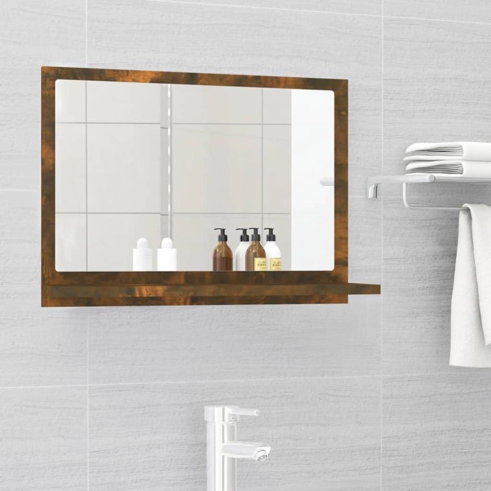 Badspiegel Räuchereiche 60x10,5x37 cm Holzwerkstoff Bild 1