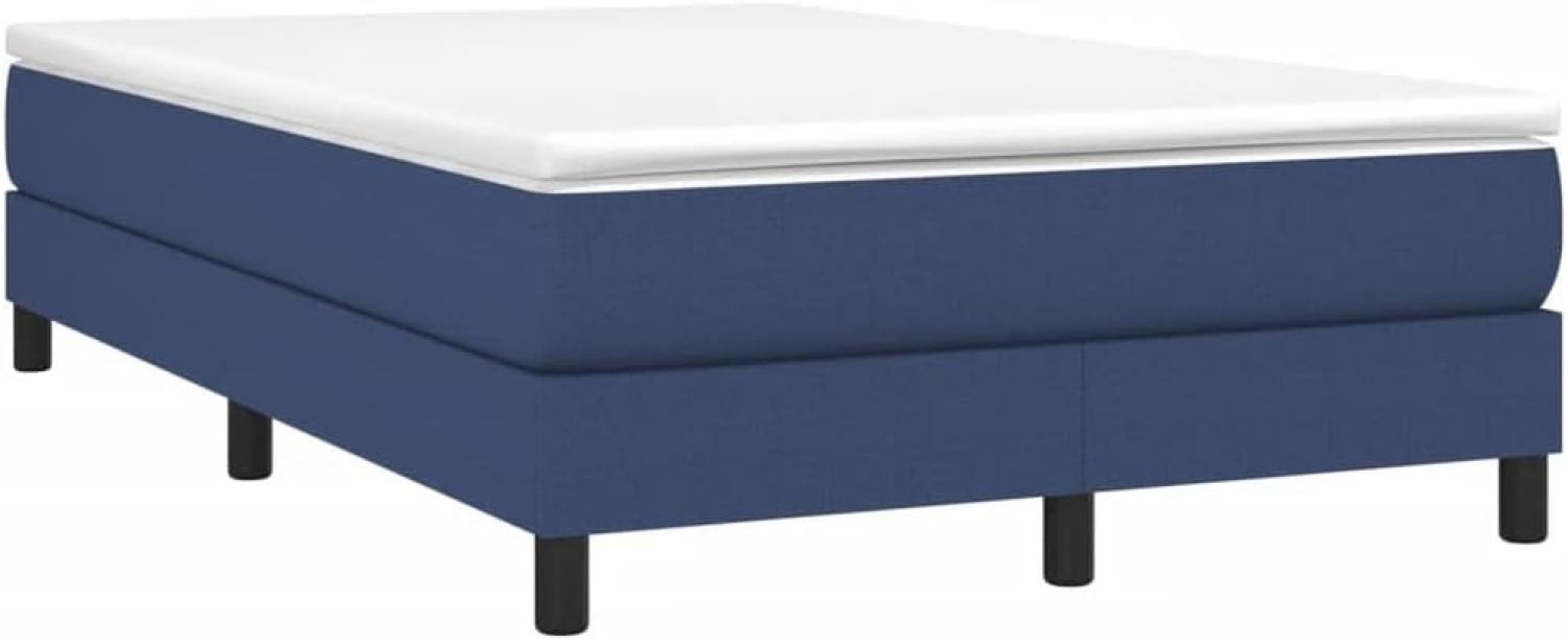 Boxspringbett mit Matratze Blau 120x190 cm Stoff (Farbe: Blau) Bild 1