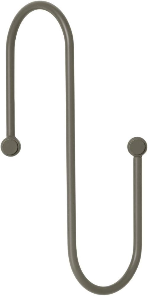 Blomus CURL Garderobenleiste, Hakenleiste, Garderobe, Stahl pulverbeschichtet, Steel Gray, 14 cm, 65919 Bild 1