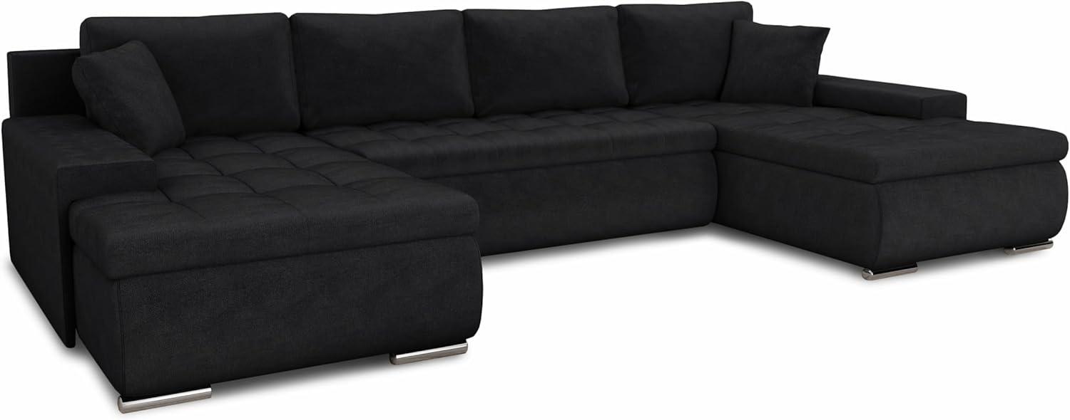 Sofnet Wohnlandschaft Faris U, mit Schlaffunktion und Bettkasten, Ecksofa, U-Form Couch, Schlafsofa mit Wellenfeder Bild 1