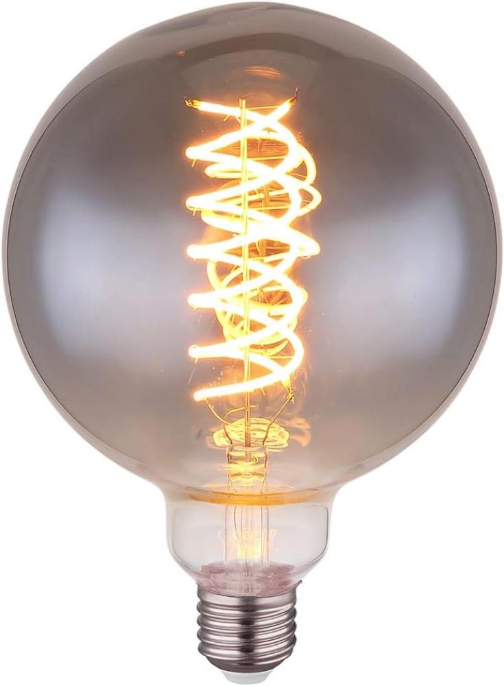LED 8W Leuchtmittel, Glas, rauchfarben, warmweiß, DxH 12,5x17,7 cm Bild 1
