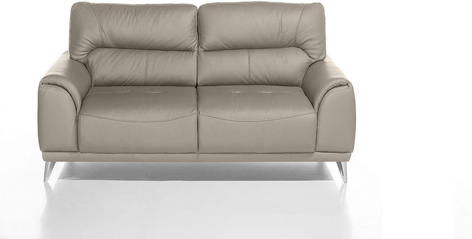 Mivano 2-Sitzer Couch Frisco / 2er Ledercouch in Kunstleder passend zum Sessel und 3er Sofa Frisco / Sofagarnitur / 166 x 92 x 96 / Hellbraun Bild 1
