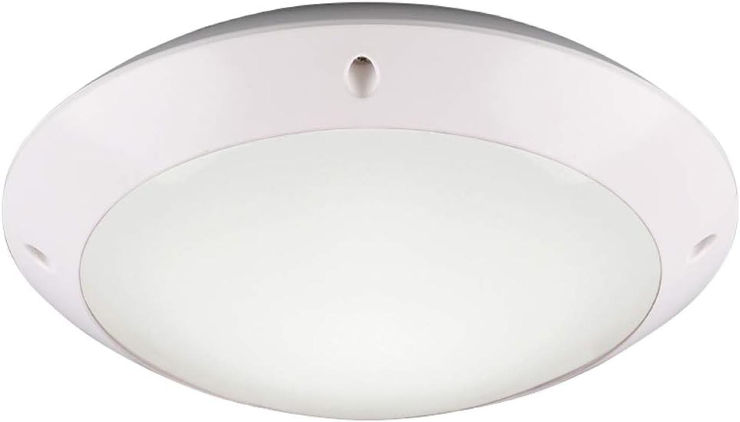 LED Außendeckenleuchte Wandlampe rund in Weiß matt - 26 cm Bild 1