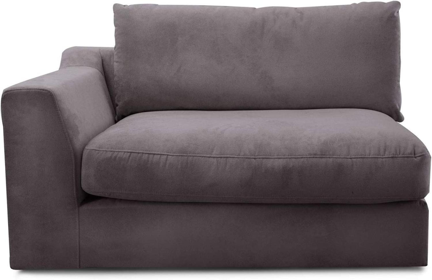 CAVADORE Sofa-Modul "Fiona"mit Armteil links / individuell kombinierbar als Ecksofa, Big Sofa oder Wohnlandschaft / 138 x 90 x 112 / Webstoff grau Bild 1