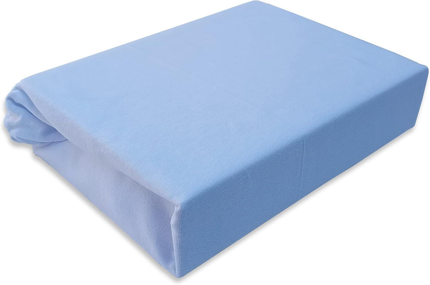 Spannbettlaken Kinderbett JERSEY 60x120 70x140 80x160 Top Qualität Hohe Gewicht 180g/m2 (60x120, Blau) Bild 1