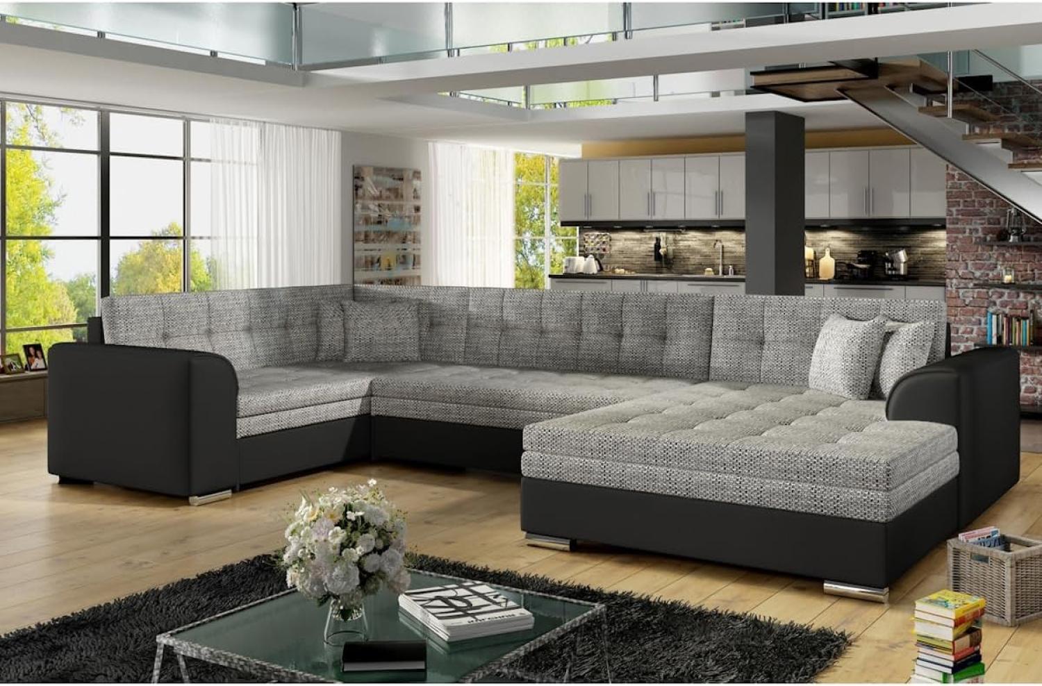 Ausziehbares Sofa DARINA, U-Form, 340x73x190, berlin 01/soft 11, recht Bild 1
