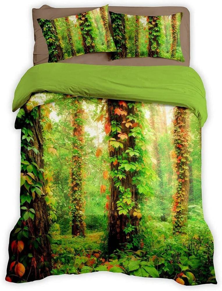 Traumschlaf Bettwäsche Waldlichtung | 135x200 cm + 80x80 cm Bild 1