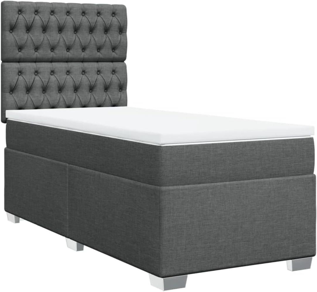 Boxspringbett mit Matratze Dunkelgrau 90x200 cm Stoff 3292679 Bild 1