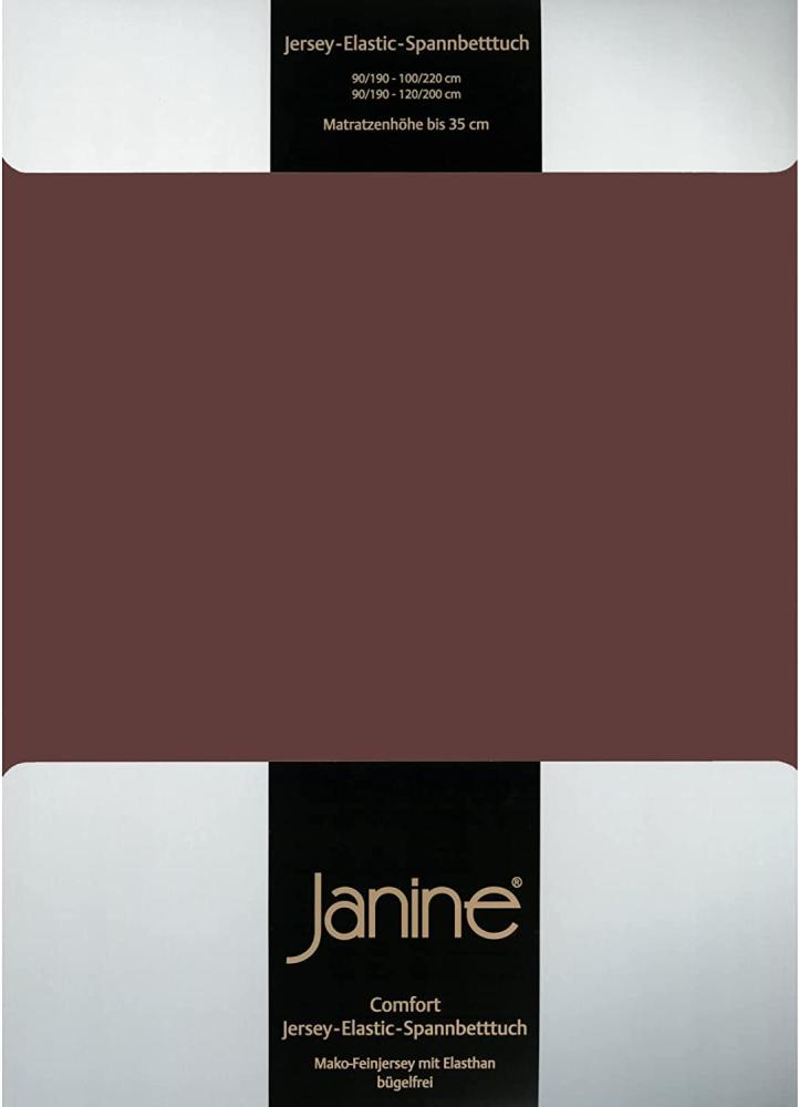 Janine Design Spannbettlaken - 100 x 200 cm - dunkelbraun Bild 1