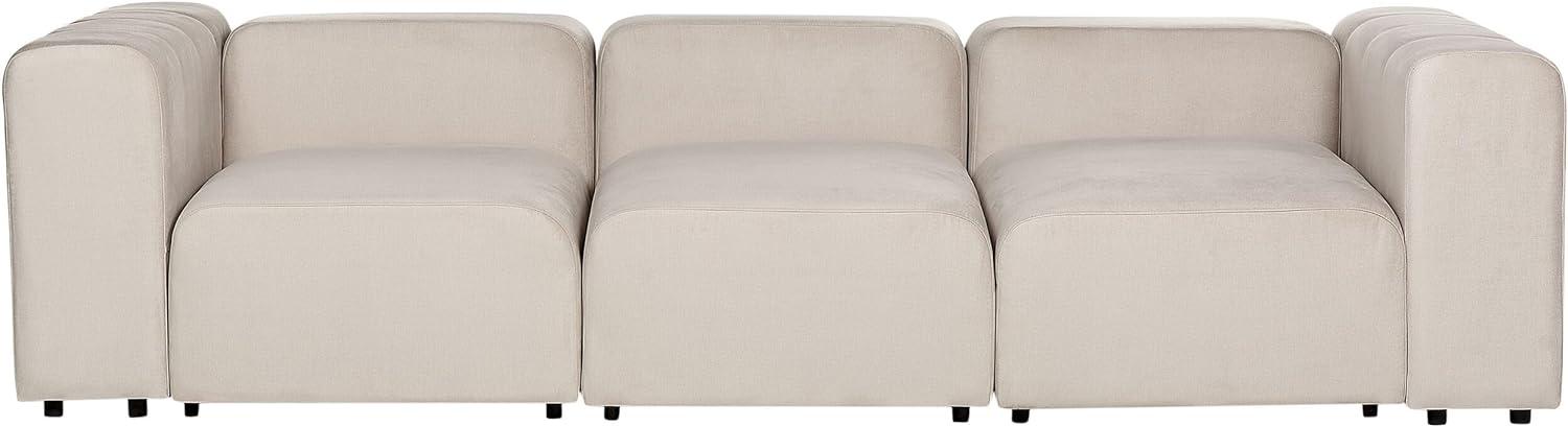 3-Sitzer Sofa Samtstoff beige FALSTERBO Bild 1