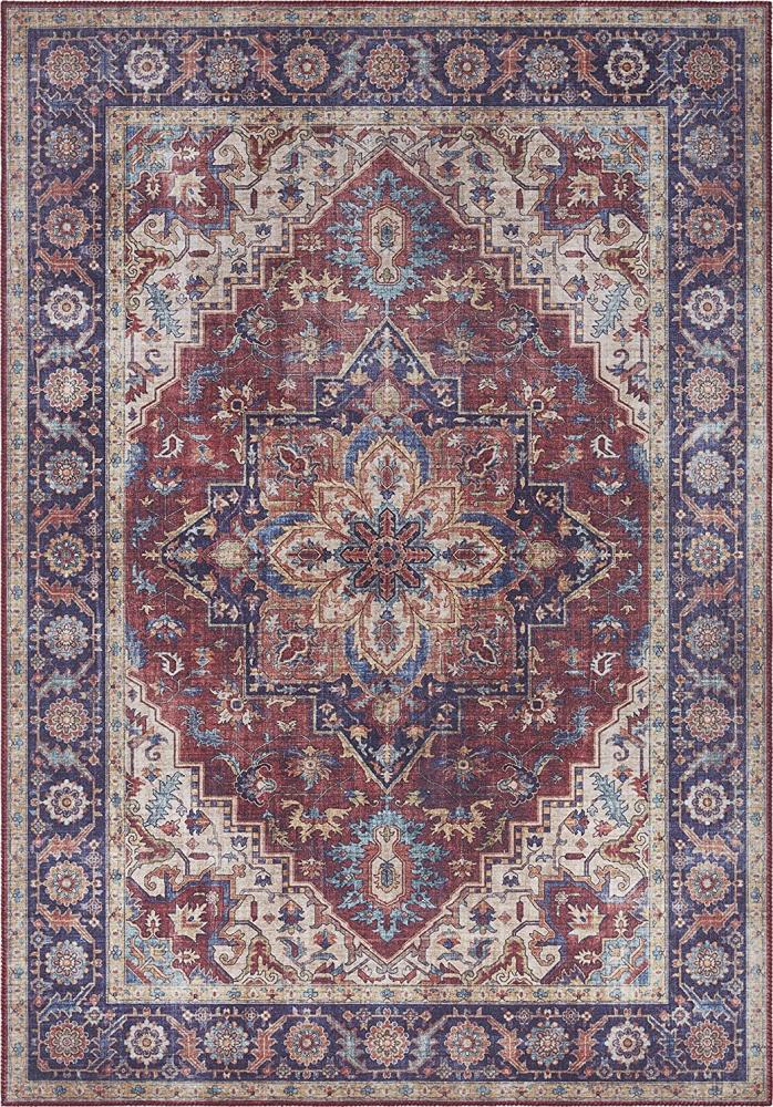 Vintage Teppich Anthea Pflaumenrot 120x160 cm Bild 1