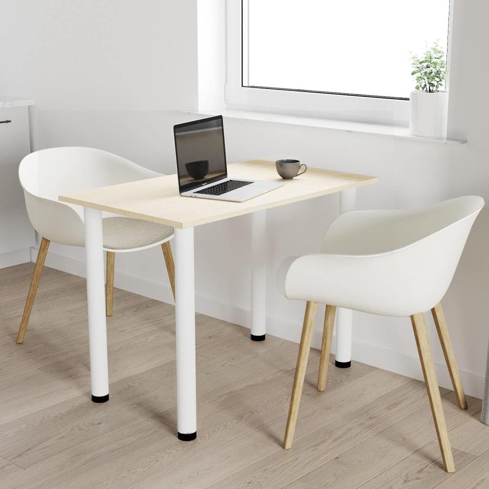 60x60 | Esszimmertisch - Esstisch - Tisch mit weißen Beinen - Küchentisch - Bürotisch | AHORN Bild 1