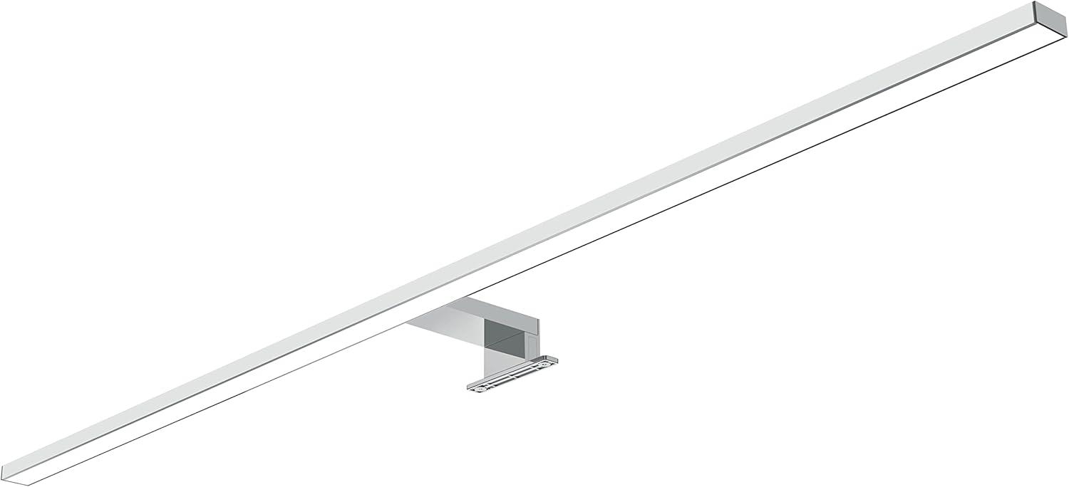 kalb LED Spiegelleuchte 100cm LED Badleuchte Badlampe Spiegellampe 230V, silbergrau, neutralweiß Bild 1