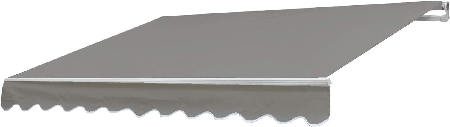Alu-Markise T792, Gelenkarmmarkise Sonnenschutz 5x3m ~ Polyester, grau-braun Bild 1