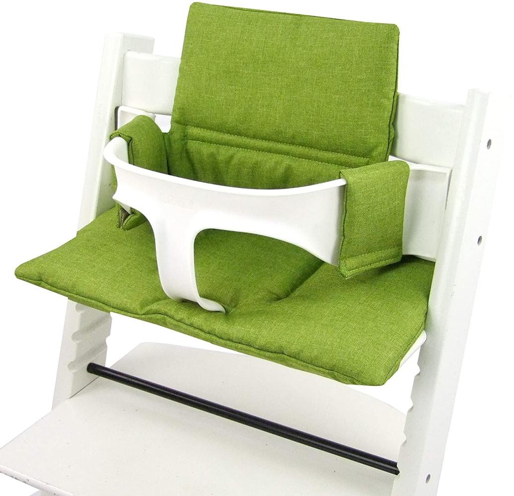 BAMBINIWELT Sitzkissen, kompatibel mit Stokke 'Tripp Trapp' Hochstuhl, meliert hellgrün ORG. Bild 1