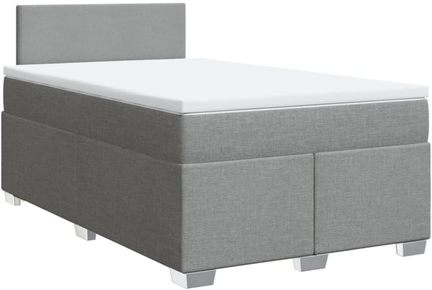 Boxspringbett mit Matratze Hellgrau 120x200 cm Stoff 3288148 Bild 1