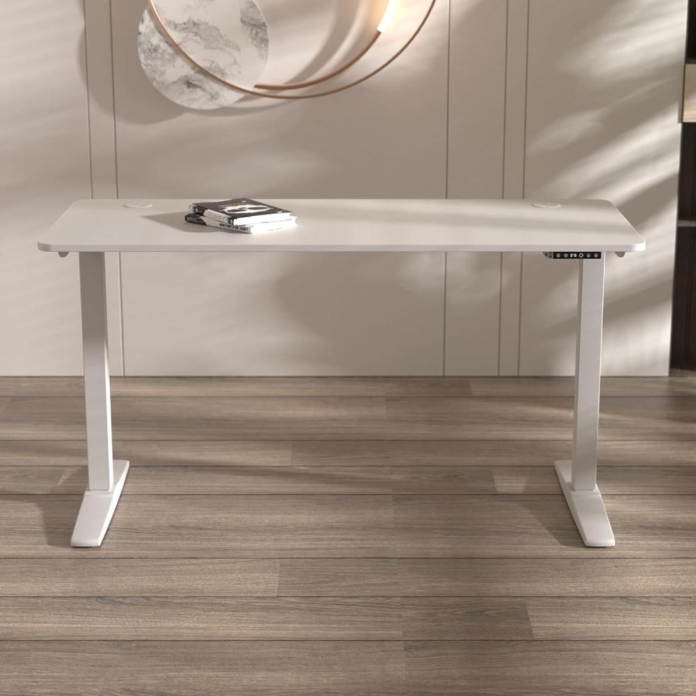 Höhenverstellbarer Tisch Kento 140x60cm Weiß [pro. tec] Bild 1