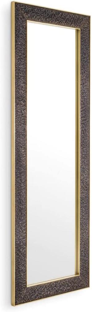 Casa Padrino Luxus Wandspiegel Bronze / Antik Messing 80 x 3,5 x H. 220 cm - Rechteckiger Spiegel - Wohnzimmer Spiegel - Schlafzimmer Spiegel - Garderoben Spiegel - Luxus Möbel - Luxus Interior Bild 1
