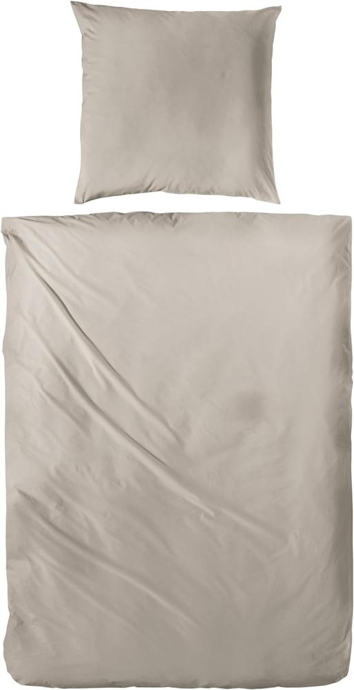 Traumhaft gut schlafen – Perkal-Bettwäsche, 2-teilig, unifarben, in versch. Farben und Größen : Taupe : 80 x 80 cm, 200 x 200 cm Bild 1