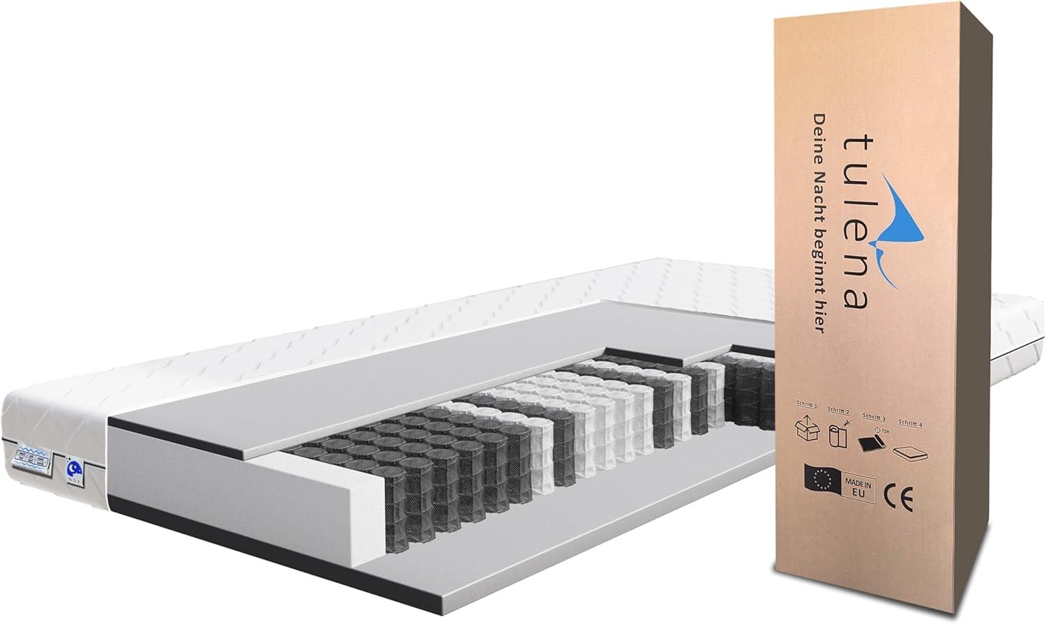 NOX Taschenfederkern Matratze 120x200 Federkernmatratze H1 + H2 Basic 17cm hoch| Probeschlafen | Rollmatratze Wendematratze Bild 1