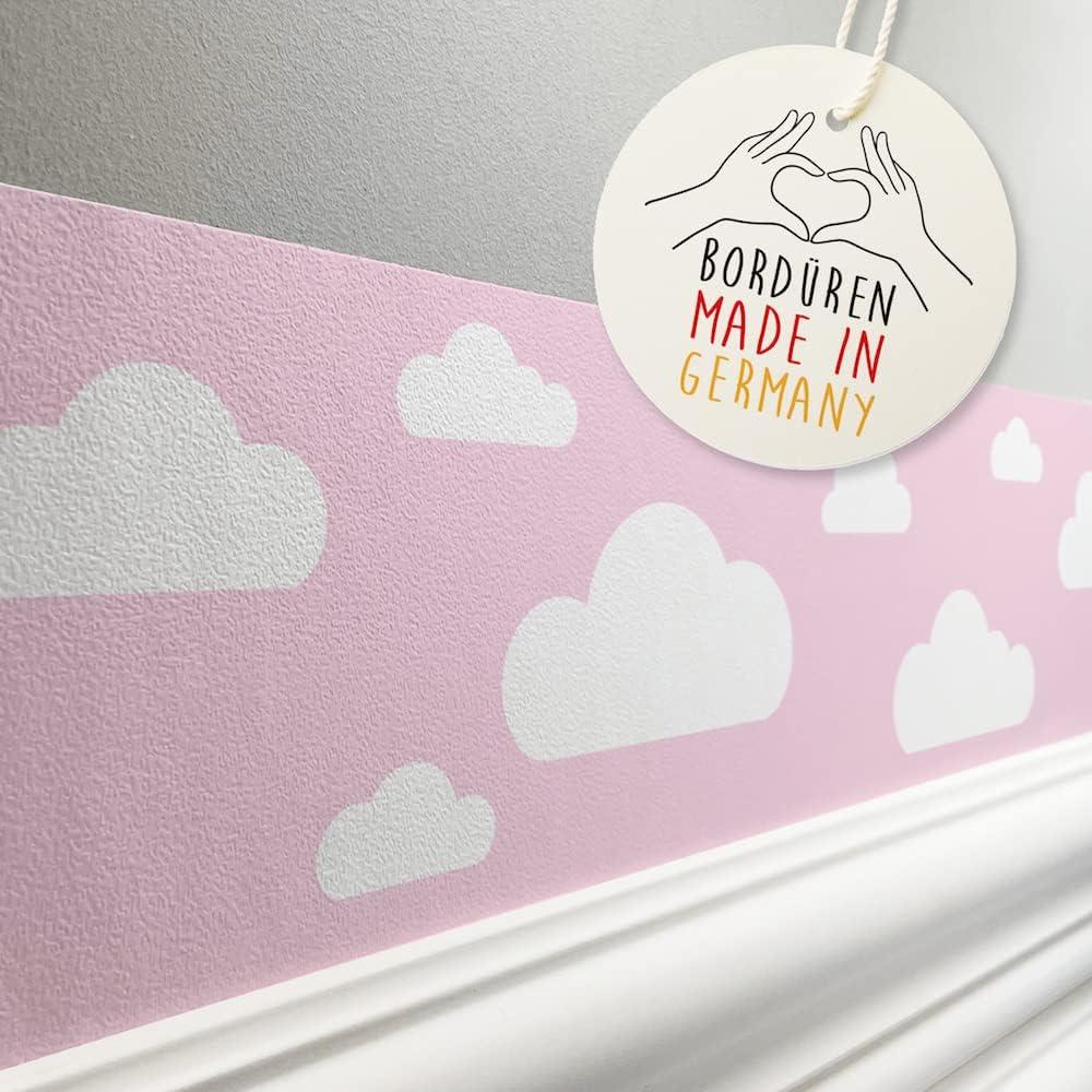 lovely label 'Wolken' Wandtattoo Bordüre selbstklebend pink Bild 1