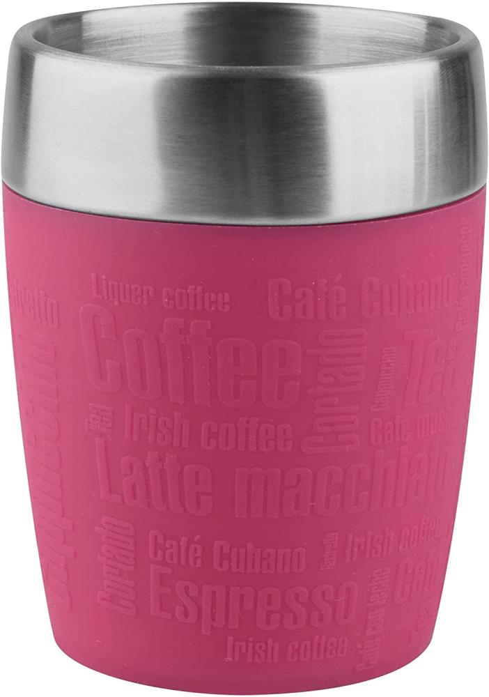 EMSA 'Travel Cup' Isolierbecher, Edelstahl, pink, 200 ml Bild 1