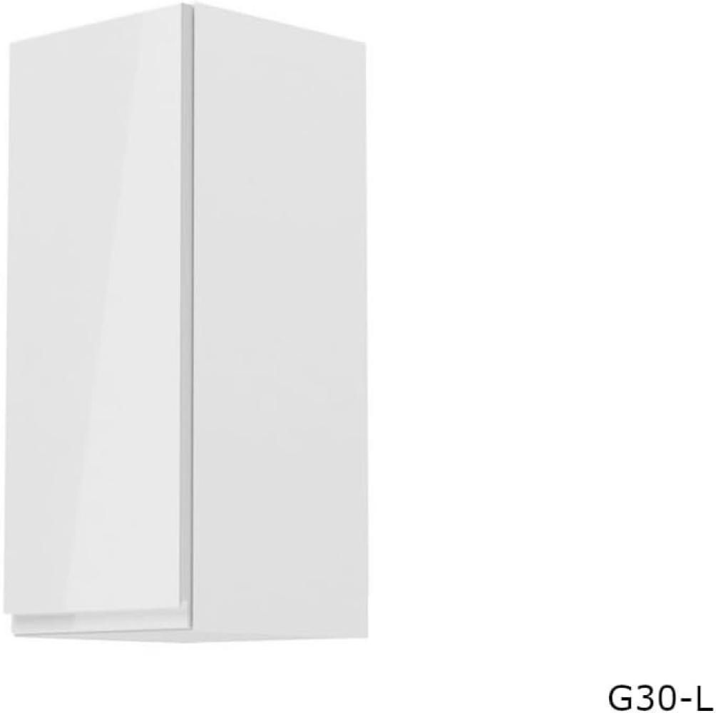 Schmaler Oberküchenschrank YARD G40, 40x72x32, weiß/grau Glanz, links Bild 1