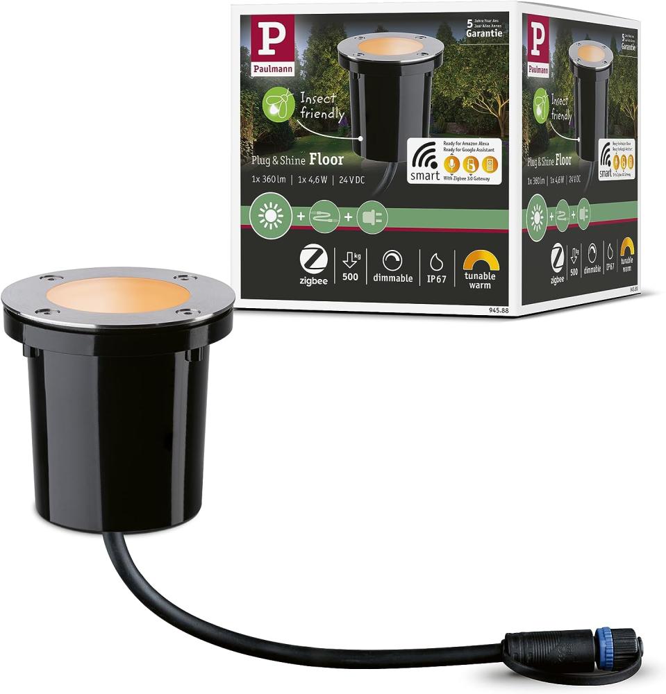 Paulmann 94588 Plug&Shine LED Bodeneinbauleuchte Smart Home Zigbee tunable warm Bild 1