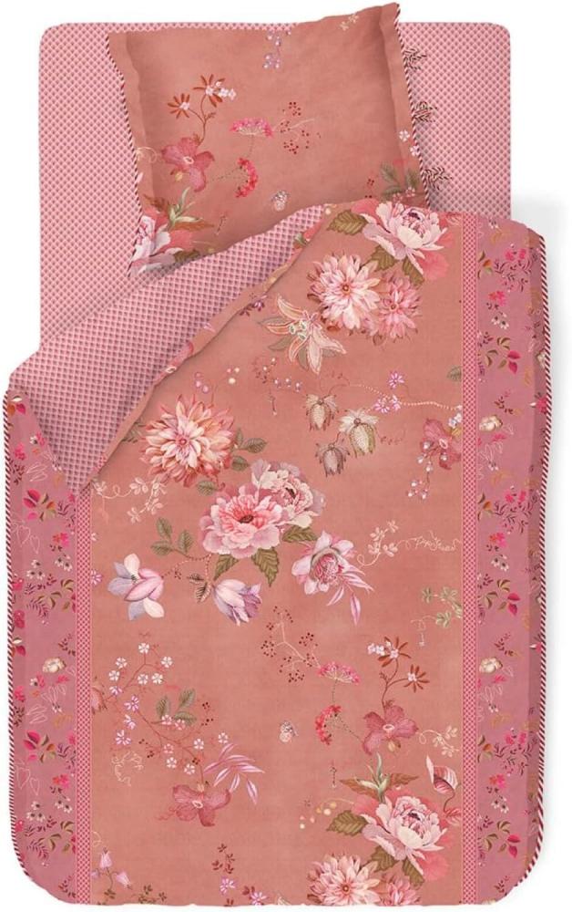 Pip Studio Perkal Bettwäsche Tokyo Bouquet Pink 155X220 155 x 220 cm + 1x 80 x 80 cm 1 Bettbezug, 1 Kissenbezug Rosa Bild 1