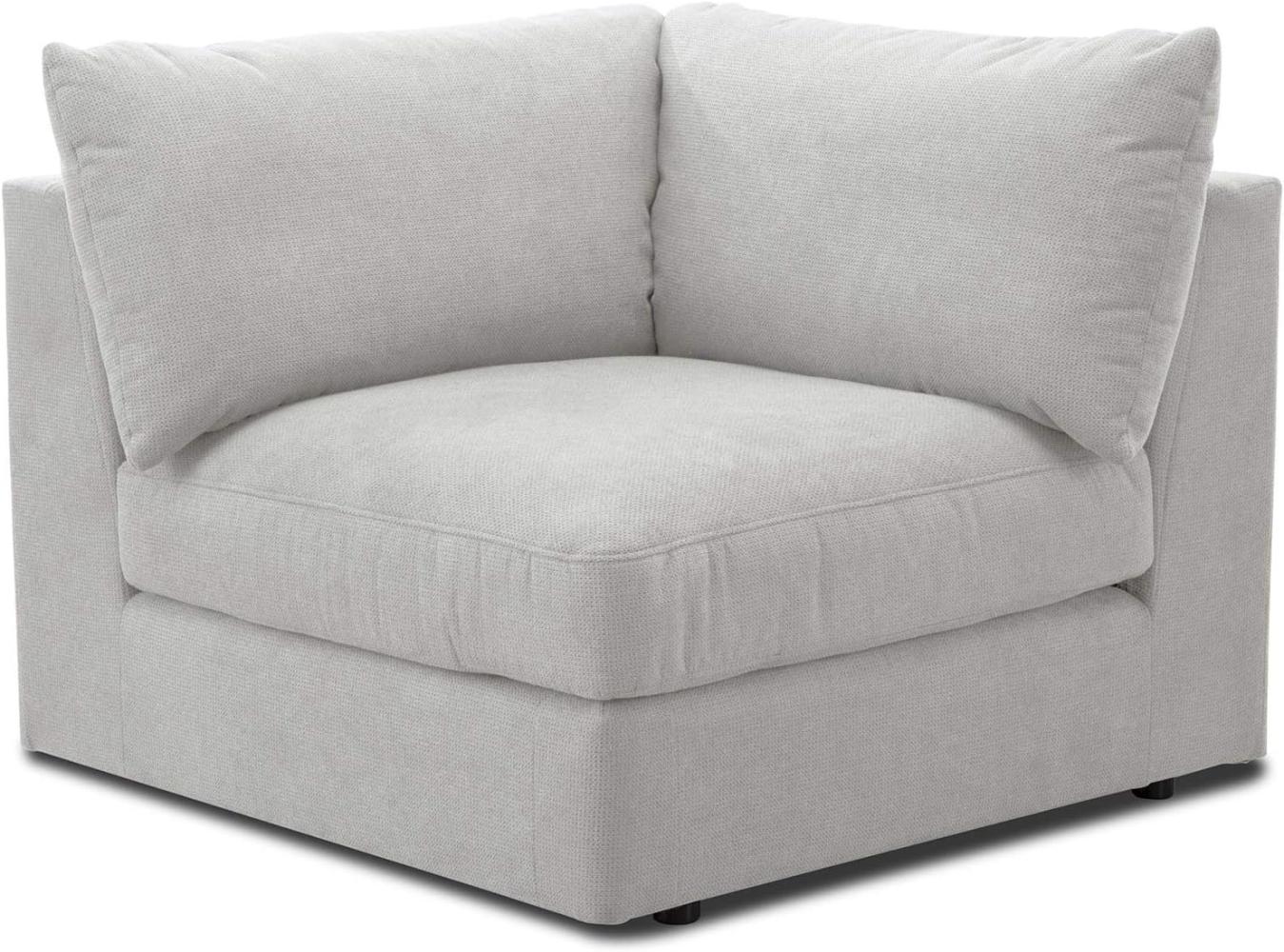 CAVADORE Sofa-Modul "Fiona" Spitzecke / Ecke für Wohnlandschaft oder XXL-Sessel / 107 x 90 x 107 / Webstoff beige Bild 1